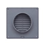 Imagen de REJILLA Ventilación Fija Plastica Gris 17x17cm Ø10cm