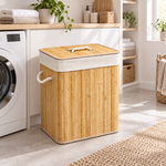 Imagen de Cesto de Ropa Bambú RECTANGULAR CHICO 41x31x50cm H