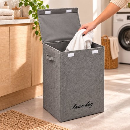 Imagen de Cesto de Ropa Eco Rectangular 40x30x60cm 88027