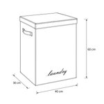 Imagen de Cesto de Ropa Eco Rectangular 40x30x60cm 88027