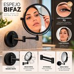 Imagen de ESPEJO de Aumento Negro Pared Bzo.Móvil X5