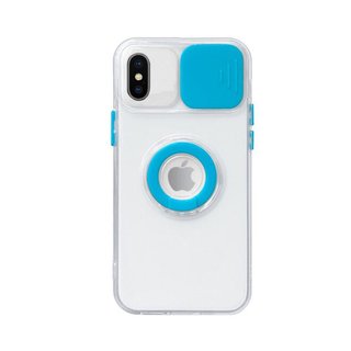 Imagen de PROTECTOR IPHONE X XS RINGCAM CELESTE