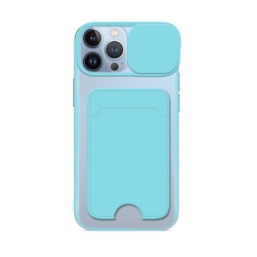 Imagen de PROTECTOR IPHONE 13 PRO MAX WALLETCAM CELESTE