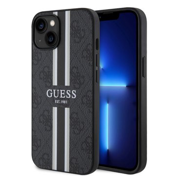 Imagen de FUNDA GUESS IPHONE 15 STRIPES BLACK 6257