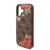 Imagen de FUNDA GUESS IPHONE 16 MAGSAFE LEATHER CASE FLOWERS PRINT AND METAL CLASSIC LOGO BROWN 0246