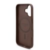 Imagen de FUNDA GUESS IPHONE 16 MAGSAFE LEATHER CASE FLOWERS PRINT AND METAL CLASSIC LOGO BROWN 0246