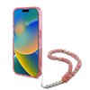 Imagen de FUNDA GUESS IPHONE 16 MAGSAGE CASE GLITTER WITH BEADS STRAP PINK 8258