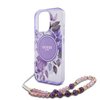 Imagen de FUNDA GUESS IPHONE 16 PRO MAGSAGE CASE FLOWERS WITH BEADS STRAP PURPLE 9170