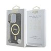 Imagen de FUNDA GUESS IPHONE 16 PRO MAGSAFE PATTERN GOLD RING AND LOGO BLACK 1985