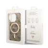 Imagen de FUNDA GUESS IPHONE 16 PRO MAGSAFE PATTERN GOLD RING AND LOGO BROWN 2029