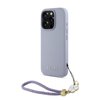 Imagen de FUNDA GUESS IPHONE 16 PRO MAGSAFE GRAINED CASE WITH FLOWER CHARM WRIST STRAP AND METAL CLASSIC LOGO PURPLE 3889
