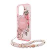 Imagen de FUNDA GUESS IPHONE 16 PRO MAX MAGSAGE CASE FLOWERS WITH BEADS STRAP PINK 8883