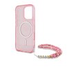 Imagen de FUNDA GUESS IPHONE 16 PRO MAX MAGSAGE CASE GLITTER WITH BEADS STRAP PINK 8289