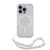 Imagen de FUNDA GUESS IPHONE 16 PRO MAX MAGSAGE CASE GLITTER WITH BEADS STRAP TRANSPARENT 8586