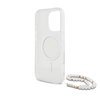 Imagen de FUNDA GUESS IPHONE 16 PRO MAX MAGSAGE CASE GLITTER WITH BEADS STRAP TRANSPARENT 8586