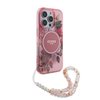 Imagen de FUNDA GUESS IPHONE 16 PRO MAGSAGE CASE FLOWERS WITH BEADS STRAP PINK 8876