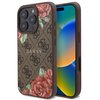 Imagen de FUNDA GUESS IPHONE 16 PRO MAX MAGSAFE LEATHER CASE FLOWERS PRINT AND METAL CLASSIC LOGO BROWN 0277