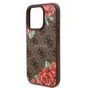 Imagen de FUNDA GUESS IPHONE 16 PRO MAX MAGSAFE LEATHER CASE FLOWERS PRINT AND METAL CLASSIC LOGO BROWN 0277