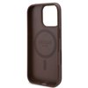 Imagen de FUNDA GUESS IPHONE 16 PRO MAX MAGSAFE LEATHER CASE FLOWERS PRINT AND METAL CLASSIC LOGO BROWN 0277