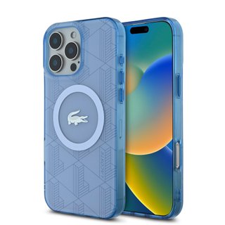 Imagen de FUNDA LACOSTE IPHONE 16 PRO MAGSAFE MONOGRAM LIGTH BLUE 1382