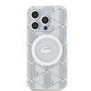 Imagen de FUNDA LACOSTE IPHONE 15 PRO MAGSAFE BLANCO LOGO PLATEADO 0970