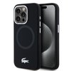 Imagen de FUNDA LACOSTE IPHONE 15 PRO MAGSAFE NEGRO Y PLATEADO 0130