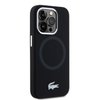 Imagen de FUNDA LACOSTE IPHONE 15 PRO MAGSAFE NEGRO Y PLATEADO 0130
