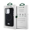 Imagen de FUNDA LACOSTE IPHONE 15 PRO MAGSAFE NEGRO Y PLATEADO 0130