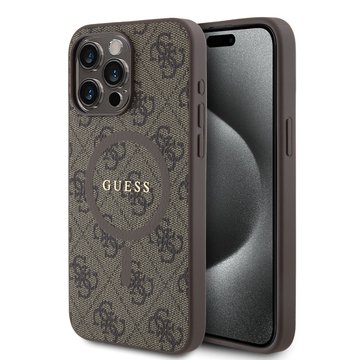 Imagen de FUNDA GUESS IPHONE 15 PRO MAX MAGSAFE CLASSIC LOGO BROWN 6497