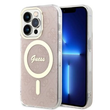 Imagen de FUNDA GUESS IPHONE 15 PRO MAGSAFE PINK RING GOLD 4680