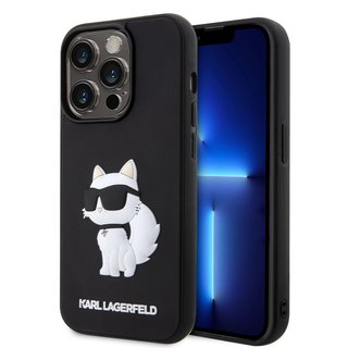Imagen de FUNDA KARL LAGERFELD IPHONE 15 PRO MAX RUBBER CASE CHOUPETTE BLACK 1202