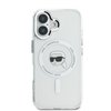 Imagen de FUNDA KARL LAGERFELD IPHONE 16 MAGSAFE IML CASE METAL CAMERA FRAME AND BUTTONS KARL HEAD PRINTED LOGO WHITE 8048