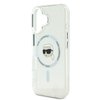 Imagen de FUNDA KARL LAGERFELD IPHONE 16 MAGSAFE IML CASE METAL CAMERA FRAME AND BUTTONS KARL HEAD PRINTED LOGO WHITE 8048