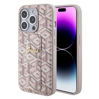 Imagen de FUNDA GUESS IPHONE 15 PRO GRIP GCUBE SCRIPT LOGO PINK 8299