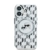 Imagen de FUNDA KARL LAGERFELD IPHONE 16 MAGSAFE KARL AND CHOUPETTE HEADS ON KL PATTERN CLEAR 8482