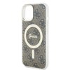 Imagen de FUNDA GUESS IPHONE 15 MAGSAFE LOGO BROWN RING GOLD 4581