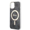 Imagen de FUNDA GUESS IPHONE 15 MAGSAFE LOGO BLACK RING GOLD 4543