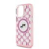 Imagen de FUNDA KARL LAGERFELD IPHONE 16 PRO KARL AND CHOUPETTE HEADS ON KL PATTERN PINK 8420