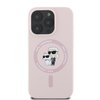 Imagen de FUNDA KARL LAGERFELD IPHONE 16 PRO MAGSAFE LIQUID SILICONE CASE KARL AND CHOUPETTE HEADS PINK 8789
