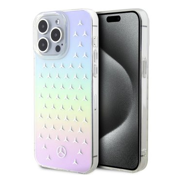 Imagen de FUNDA Mercedes Benz iPhone 15 Pro Max TRANSPARENT CASE WITH STAR PATTERN IRIDESCENT 6390