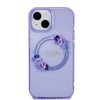 Imagen de FUNDA GUESS IPHONE 15 MAGSAFE FLOWERS PURPLE 1560