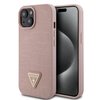 Imagen de GUESS IPHONE 15 LEATHER CROCO CASE METAL TRIANGLE LOGO PINK 2260