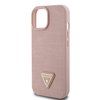Imagen de GUESS IPHONE 15 LEATHER CROCO CASE METAL TRIANGLE LOGO PINK 2260