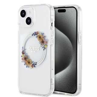 Imagen de FUNDA GUESS IPHONE 14 MAGSAFE FLOWER CLEAR 1669