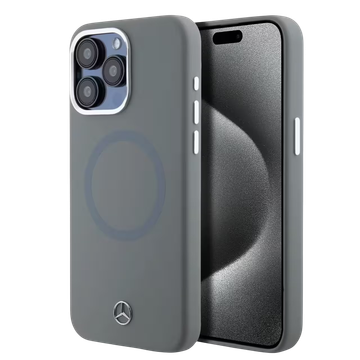 Imagen de MERCEDES BENZ iPhone 15 Pro Max LIQUID SILICON MAGSAFE BICOLOR CASE GREY 7595