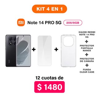 Imagen de Promo Pack Xiaomi Note 14 Pro 5G de 256/8GB + Accesorios