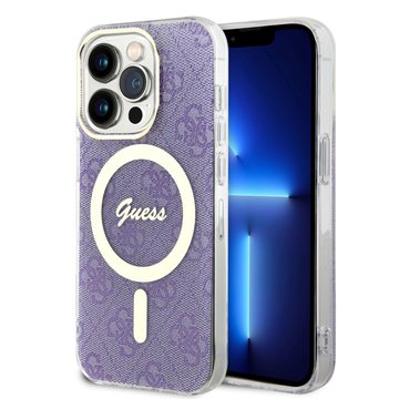 Imagen de FUNDA GUESS IPHONE 14 PRO MAGSAFE PURPLE GOLD 8242