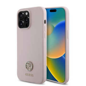Imagen de FUNDA GUESS IPHONE 14 PRO MAX LOGO STRAS PINK GOLD 8898