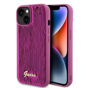 Imagen de FUNDA GUESS IPHONE 15 SEQUIN FUCSIA 3012