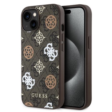 Imagen de FUNDA GUESS IPHONE 15 MAGSAFE PEONY BROWN 3020